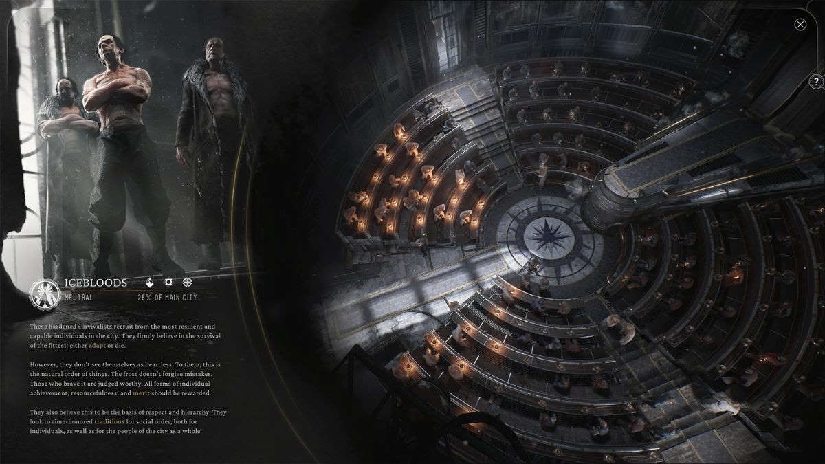 Facción Icebloods en Frostpunk 2