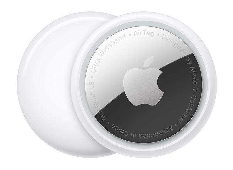 Diseño frontal y posterior de AirTag