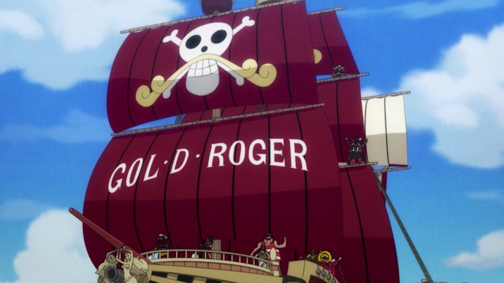 El barco de Oro Jackson de Roger Pirates en un anime de una pieza