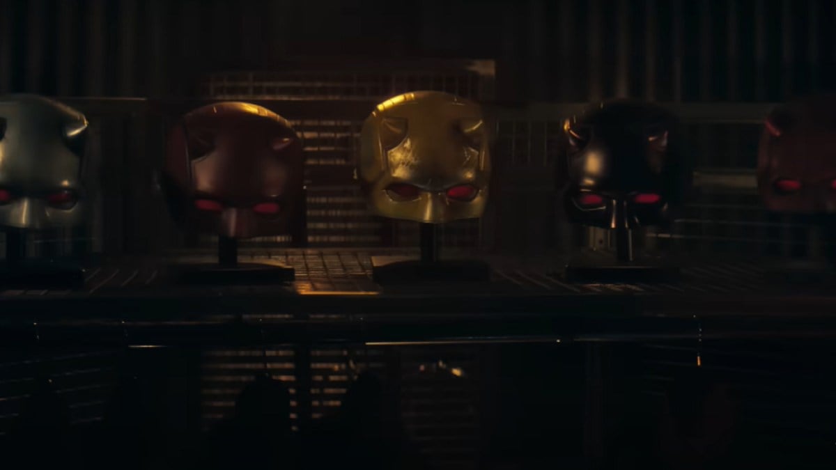 Máscaras de temblores de diferentes colores en el Daredevil: Born Again Trailer