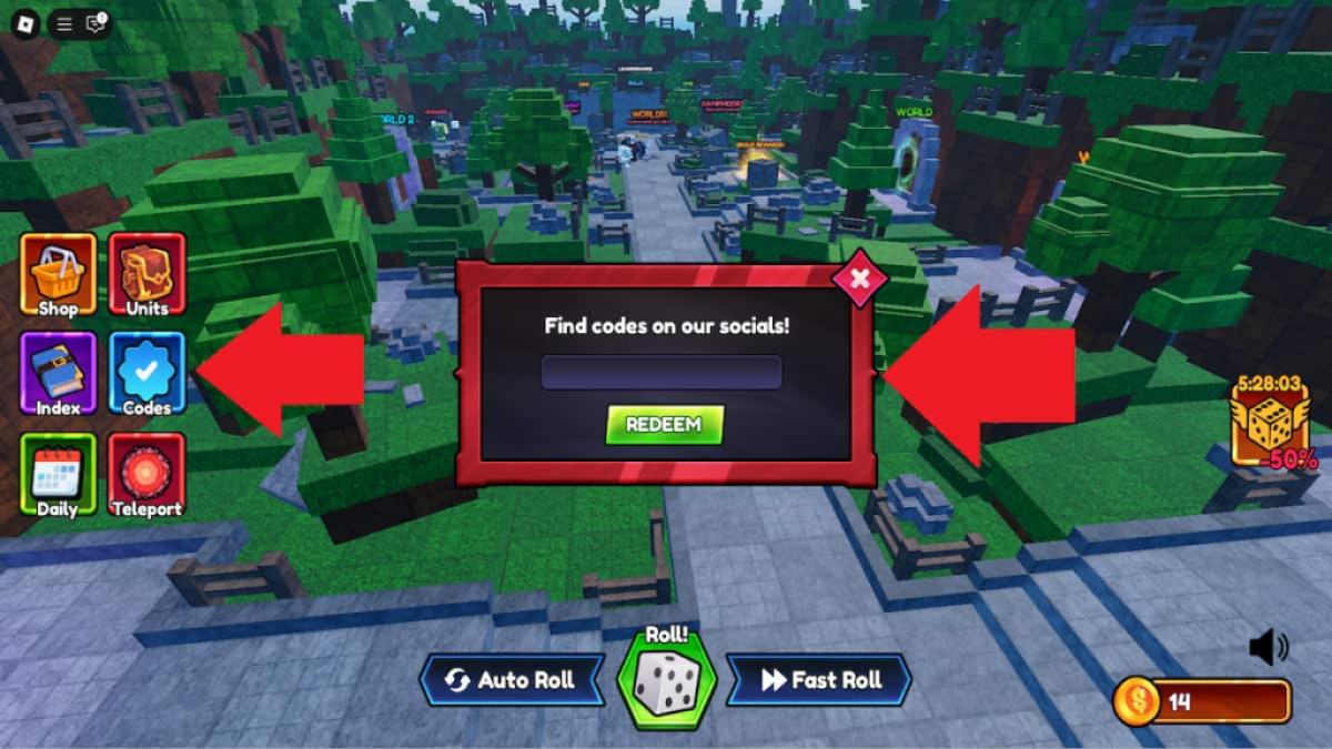 Cómo canjear códigos de Anime Trainer RNG