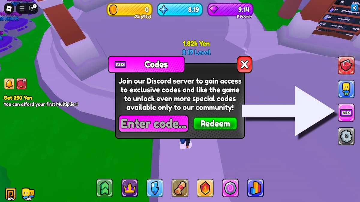 Cómo canjear códigos de Button Simulator Mania 2.
