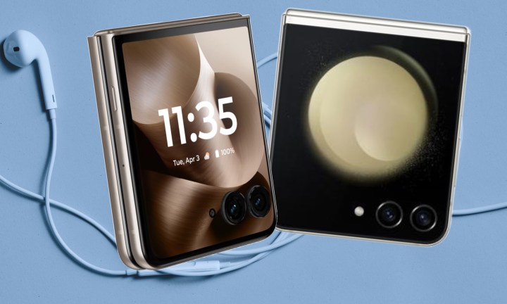 Teléfonos plegables Samsung y Motorola.