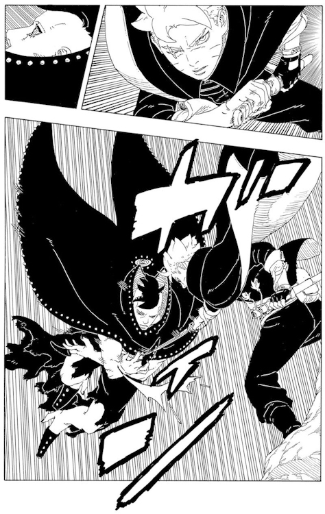 Boruto vs Jura en el manga Boruto: Two Blue Vortex.