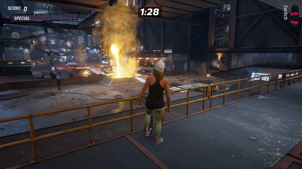 El cubo de metal fundido en la Fundición en Tony Hawk's Pro Skater 3+4