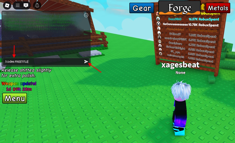 Canjear códigos de Forge a Weapon