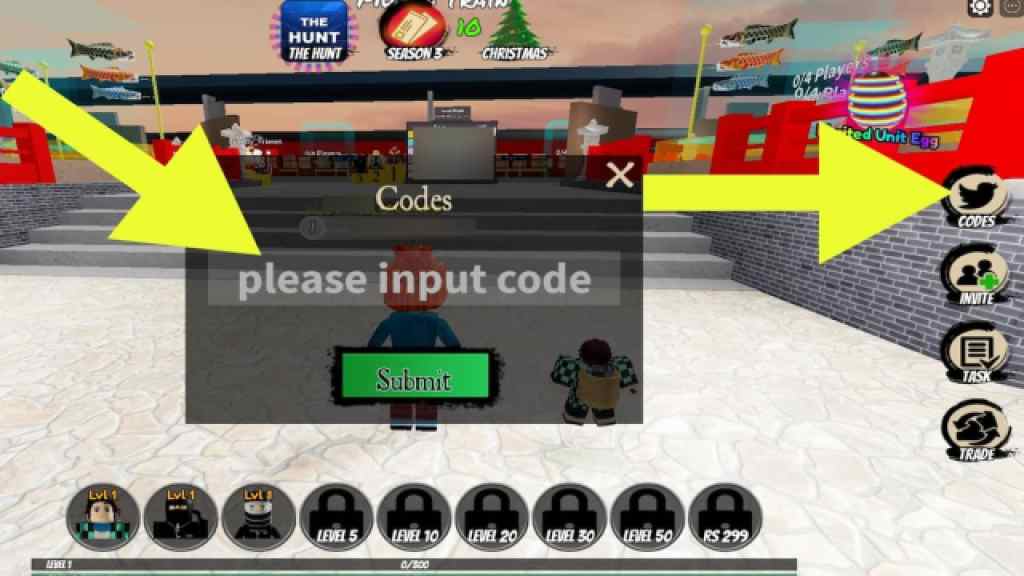 Cómo canjear códigos en Demon Slayer Tower Defense Simulator