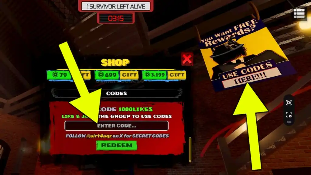 Cómo canjear códigos de Roblox Chasing.