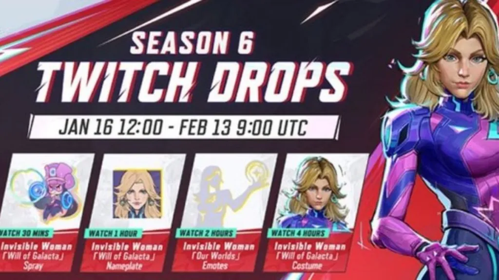 Marvel Rivals Season 6 Twitch Drops