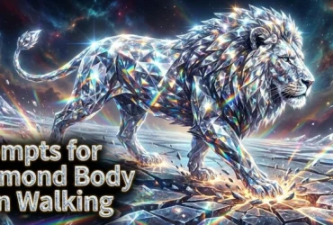 30 Ideas Creativas de IA para Arte de un León Caminando con Cuerpo de Diamante