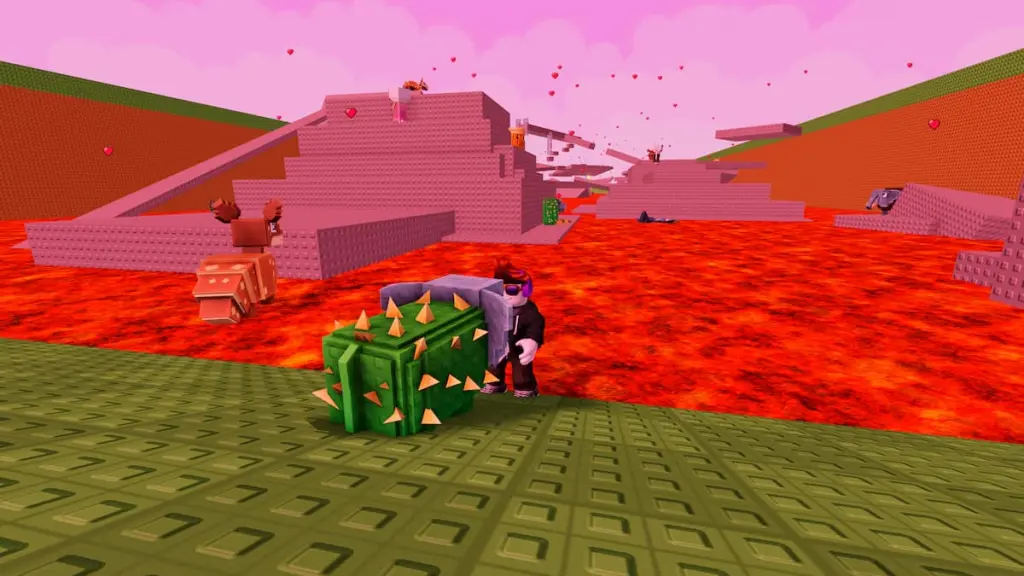 Captura de pantalla del juego Save Brainrots from LAVA.
