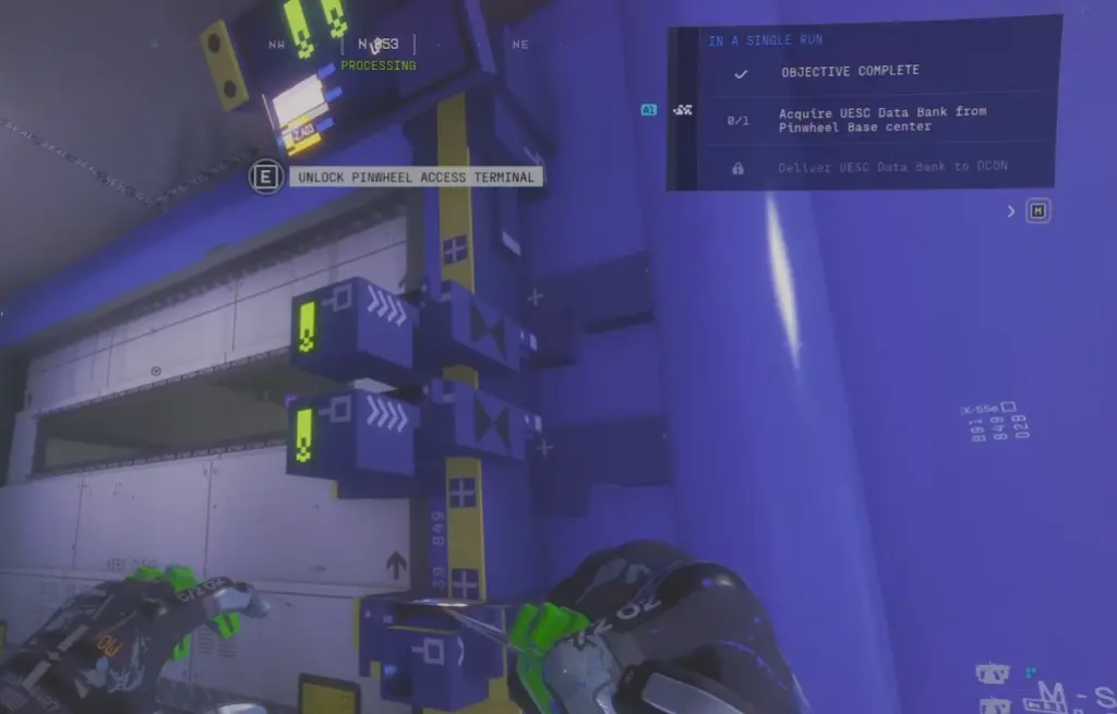 Terminal para desbloquear la Base Pinwheel