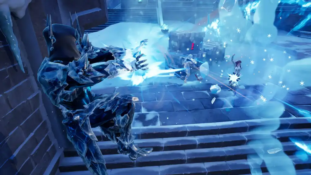 Ice king unleashing storm in fortnite