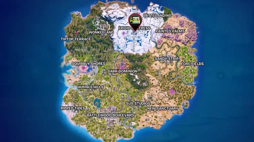ice king map location in fortnite