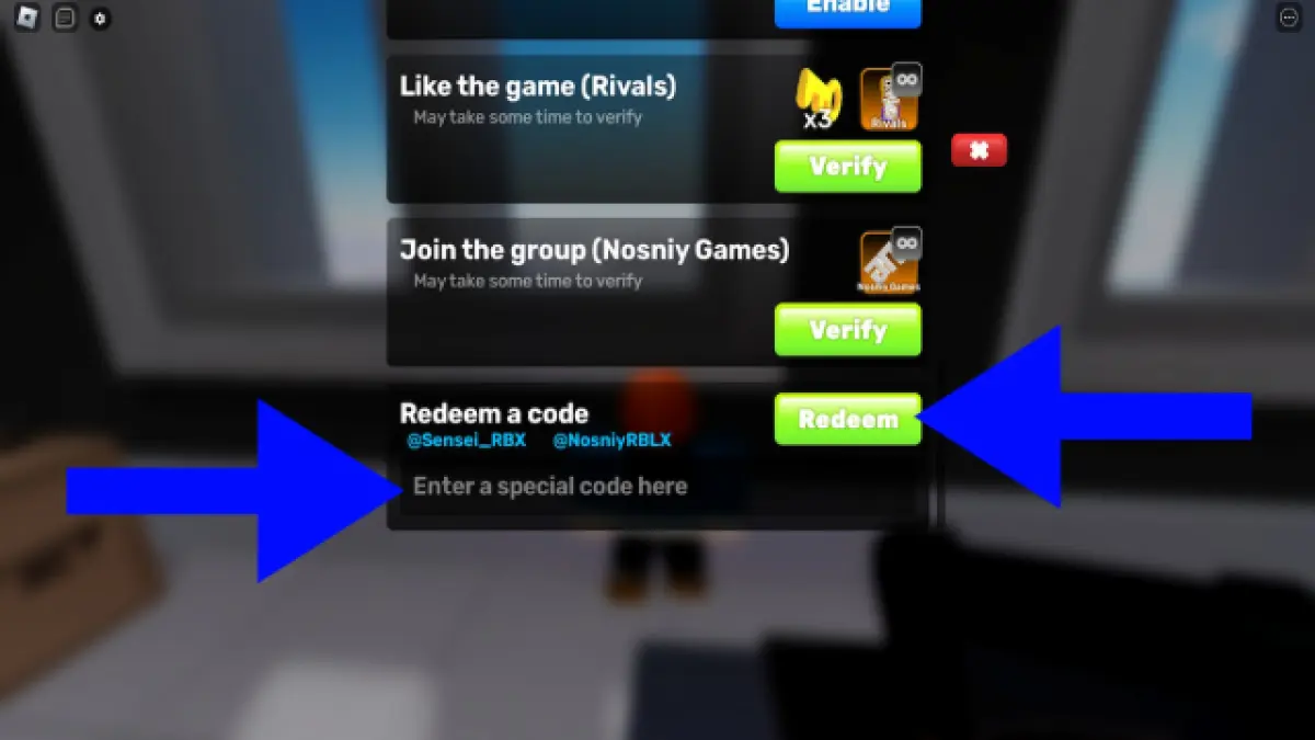 Cómo canjear un código de Roblox Rivals