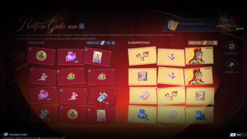 Marvel Rivals Hellfire Gala Fichas Emparejando