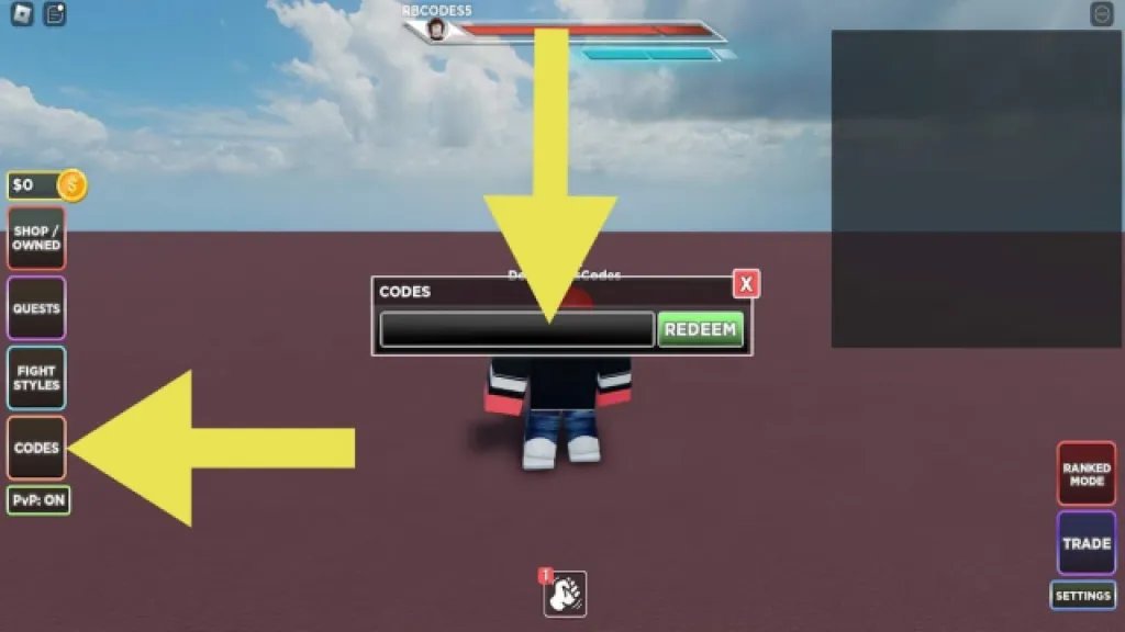 Cómo canjear códigos en Untitled Boxinig Game en Roblox